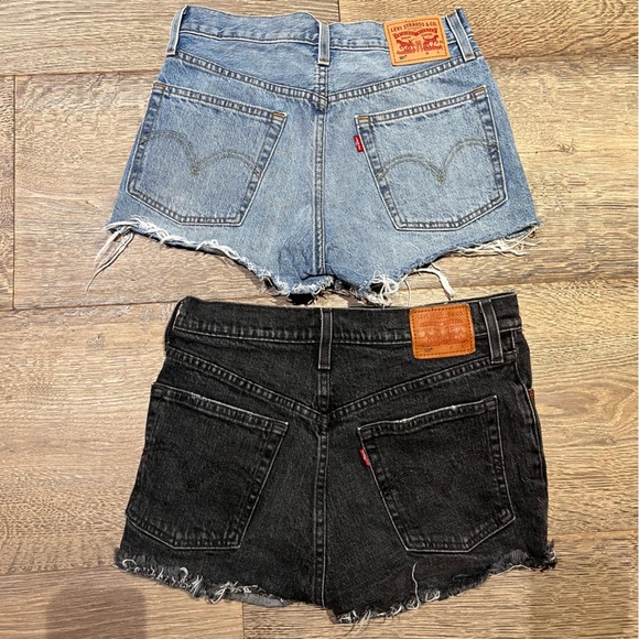 Lot of two Levi’s 501 high waisted denim shorts size 26 - Picture 3 of 5